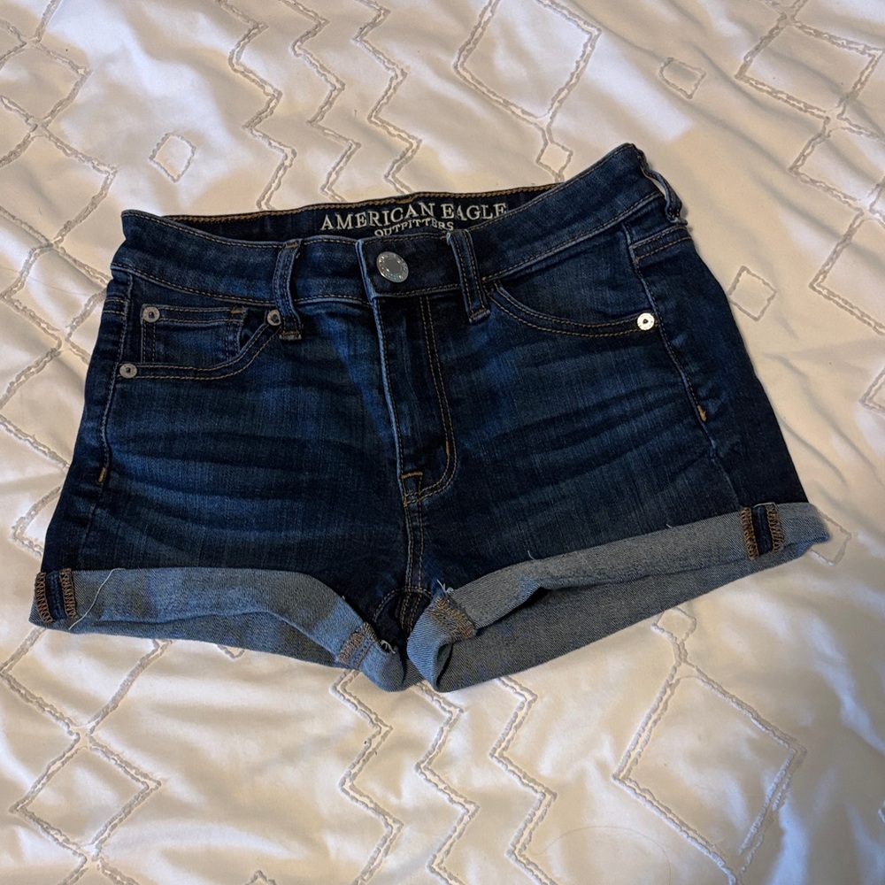 American Eagle Outfitters Dark Blue Jean Shorts